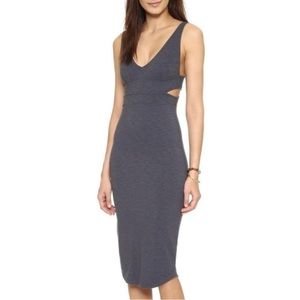Monrow Midi Dress Side Cut Out Tank